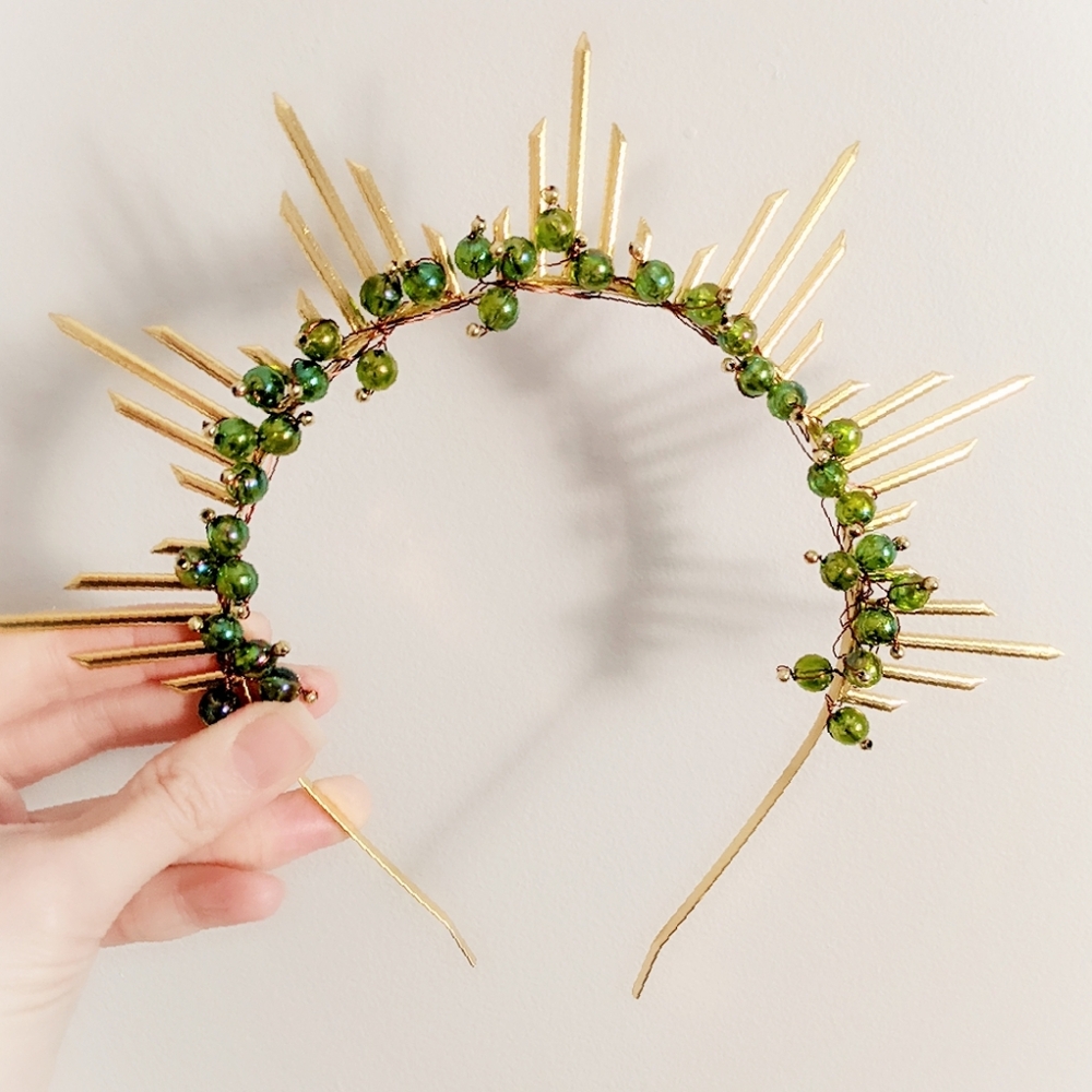 Holiday Halo BNWOP gold Metal Headband Costume